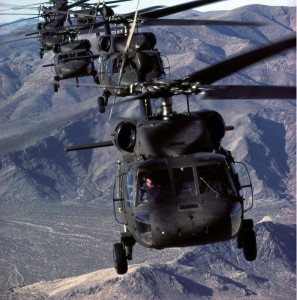 UH-60 Blackhawks in formation