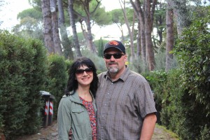 Tina and I on the Appian Way