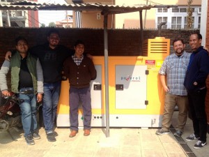 Our teaching staff with the new generator. 