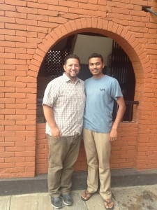 Bond and Milan (a student at CCBC Kathmandu)