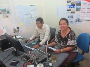 Mrs. Samoeun Intal recording DNA: God is the Author of Life (Khmer Audio) at FEBC's 99.5 FM.  Produced by Meth Kong, who also was the voice of "Udom" in the Anchors of Faith Radio Program. 