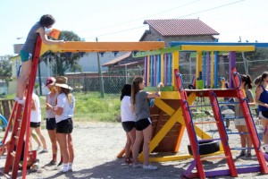 A huge team from Calvary Chapel Santa Barbara came to bless our church by repairing and painting our church's playground.