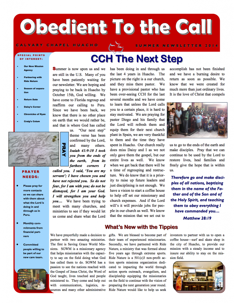 Tippies newsletter summer 2014